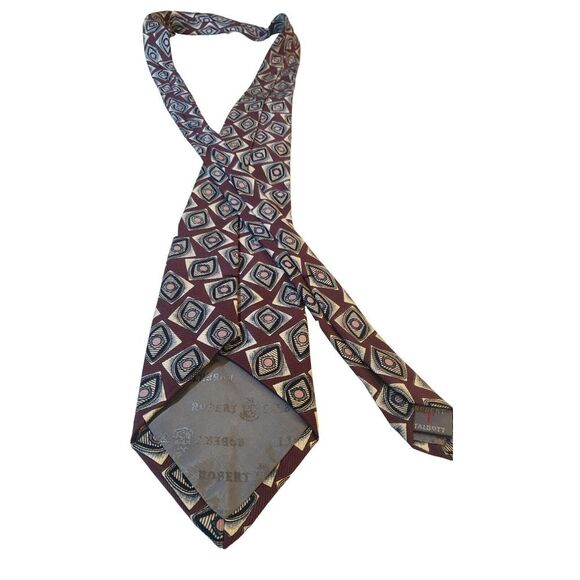 Robert Talbott Best Tie Mens Geometric Silk Necktie Classic Made in USA - Picture 7 of 12